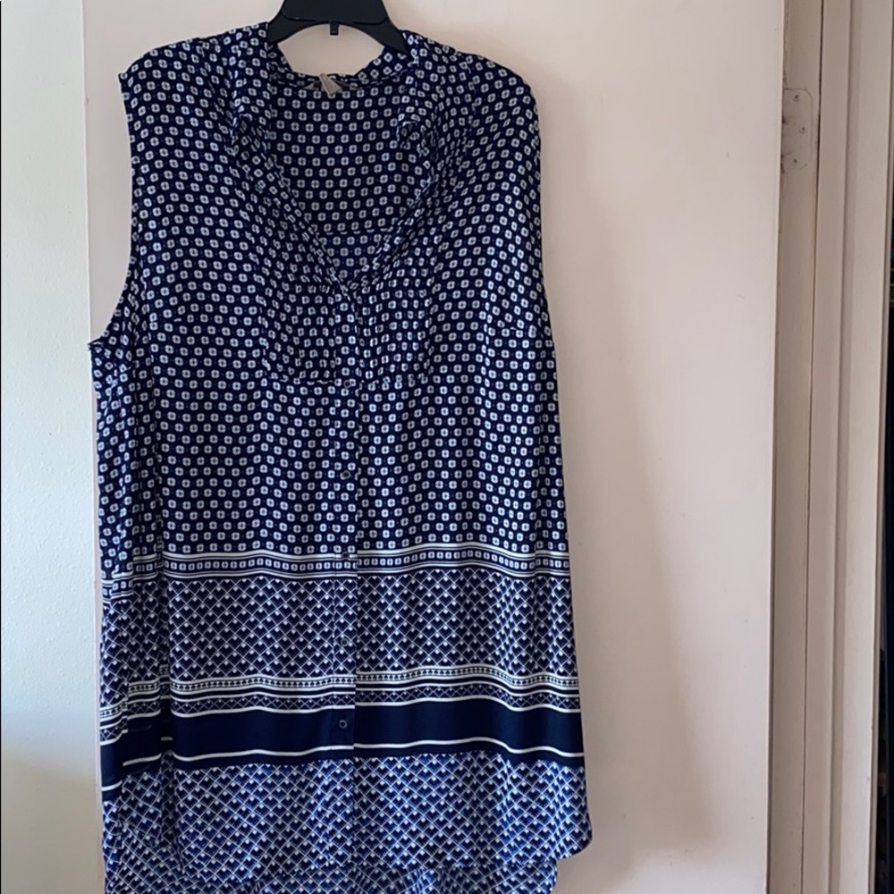 H&M Blue & White Hi Lo Dress or Tunic